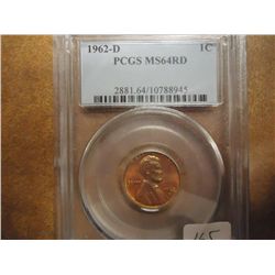 1962-D LINCOLN CENT PCGS MS64RD