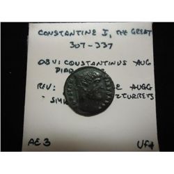 307-337 A.D. CONSTANTINE I THE GREAT VERY FINE+