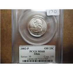 2002-P OHIO QUARTER PCGS MS68