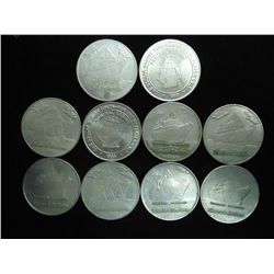 10-CASINO TOKENS FROM CASINOS NO LONGER IN