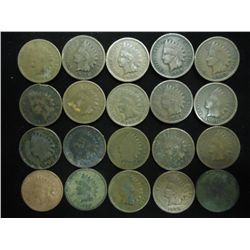 20 ASSORTED INDIAN HEAD CENTS