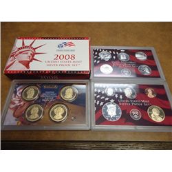 2008 US SILVER PROOF SET (WITH BOX) 14 PIECES