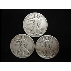 1941,44-D & 45 WALKING LIBERTY HALF DOLLARS