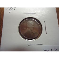 1913-S LINCOLN CENT SEMI KEY (VERY GOOD)