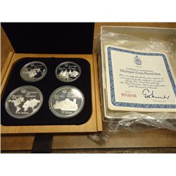 1973 CANADA OLYMPIC 4 COIN PROOF SET SILVER