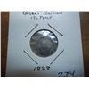 Image 1 : 1838 GREAT BRITAIN SILVER 1 1/2 PENCE