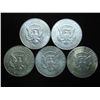 Image 2 : 5 ASSORTED 40% SILVER KENNEDY HALF DOLLARS