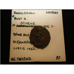 284-285 A.D. DIOCLETIAN ANCIENT COIN XF