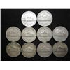 Image 2 : 10 ASSORTED 35% SILVER JEFFERSON WAR NICKELS