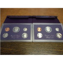 1985 & 1987 US PROOF SETS (WITH BOXES)