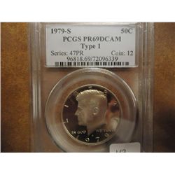 1979-S TYPE I KENNEDY HALF DOLLAR PCGS PR69 DCAM
