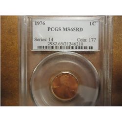 1976 LINCOLN CENT PCGS MS65RD