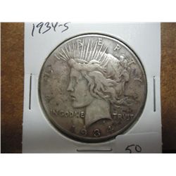 1934-S PEACE SILVER DOLLAR KEY DATE