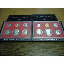1980 & 1981 US PROOF SETS (WITH BOXES)