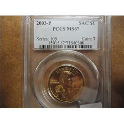 2003-P SACAGAWEA DOLLAR PCGS MS67