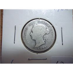1900 CANADA SILVER 25 CENTS