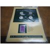 Image 1 : 4 COIN QUARTER AND STAMP SET 90% SILVER,