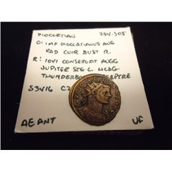 284-305 A.D. DIOCLETIAN ANCIENT COIN VERY FINE