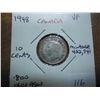 Image 1 : 1948 CANADA SILVER 10 CENTS VERY FINE