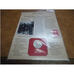 1928-S WALKING LIBERTY HALF DOLLAR & STAMP SET