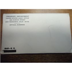 1969 US MINT SET (UNC) P/D/S (WITH ENVELOPE)