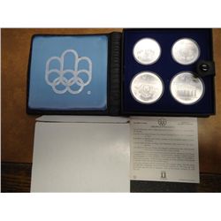 1974 CANADA 4 COIN 1976 MONTREAL OLYMPIC SET