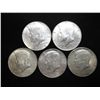 Image 1 : 5 ASSORTED 40% SILVER KENNEDY HALF DOLLARS