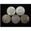 Image 2 : 5 ASSORTED 40% SILVER KENNEDY HALF DOLLARS