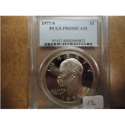 1977-S IKE DOLLAR PCGS PR69 DCAM
