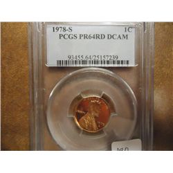 1978-S LINCOLN CENT PCGS PR64RD DCAM