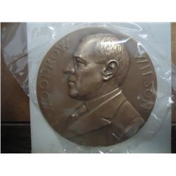 US MINT LIST MEDAL # 127 WOODROW WILSON 3" BRONZE