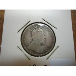 1909 CANADA SILVER 25 CENTS