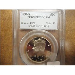 1997-S KENNEDY HALF DOLLAR PCGS PR69 DCAM