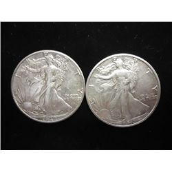 1942 & 45-D WALKING LIBERTY HALF DOLLARS
