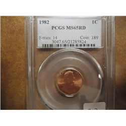 1982 LINCOLN CENT PCGS MS65RD