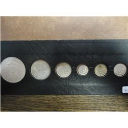 6 COIN NETHERLANDS SET MOSTLY SILVER SEE DESCRIP.