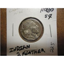 VINTAGE HOBO NICKEL (INDIAN 2 FEATHER) DONE ON