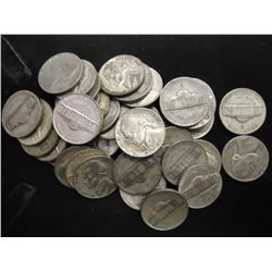 40 ASSORTED 35% SILVER JEFFERSON WAR NICKELS