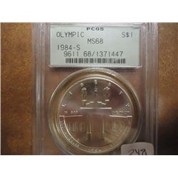1984-S OLYMPIC SILVER DOLLAR PCGS MS68