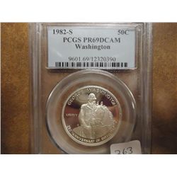 1982-S WASHINGTON COMMEMORATIVE HALF PCGS PR69DCAM
