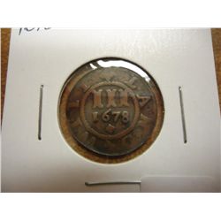 1678 GERMAN WHITTLAND COIN