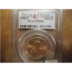 2006-P SACAGAWEA DOLLAR PCGS MS68 SATIN FINISH