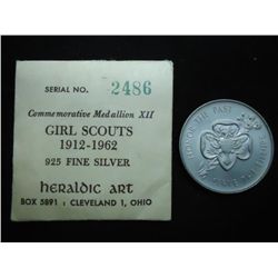 1912-1962 GIRL SCOUTS STERLING SILVER HERALDIC