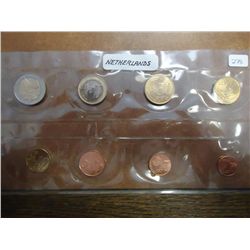 NETHERLANDS 8 COIN EURO SET UNC (AS SHOWN)