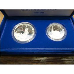 1986 US LIBERTY 2 COIN PROOF SET