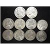 Image 1 : 10 ASSORTED 35% SILVER JEFFERSON WAR NICKELS