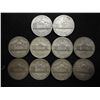 Image 2 : 10 ASSORTED 35% SILVER JEFFERSON WAR NICKELS