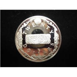 1985 BRITISH VIRGIN ISLANDS $20 SILVER PROOF