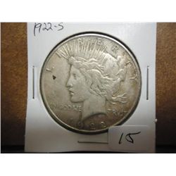 1922-S PEACE SILVER DOLLAR