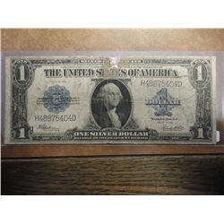 1923 LARGE SIZE $1 SILVER CERTIFICATE TAPE ON IT